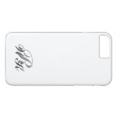 Étui transparent et gris monogramme pour iPhone 7  (Dos (Horizontal))