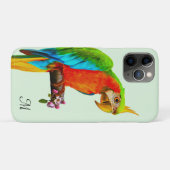 Étui tropical multicolore d'oiseau perroquet et mo (Dos (Horizontal))