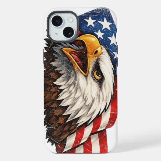 Étui US Eagle pour iPhone 15 Plus (Verso)