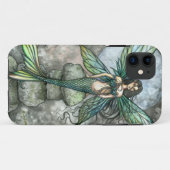 Étui vert de fée sirène pour iPhone (Dos (Horizontal))