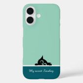 Étui vert pour iPhone avec motif de chaton mignon (Verso)