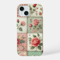 Étui vintage shabby chic à patchwork floral pour i