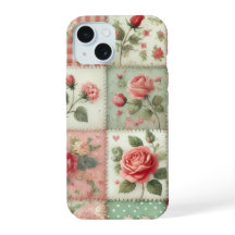 Étui vintage shabby chic à patchwork floral pour i