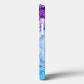 Étui Watercolor Glitter Violet Bleu pour iPhone / (Verso / Gauche)