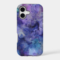 Étui Watercolor Marble Violet Bleu pour iPhone 5/5