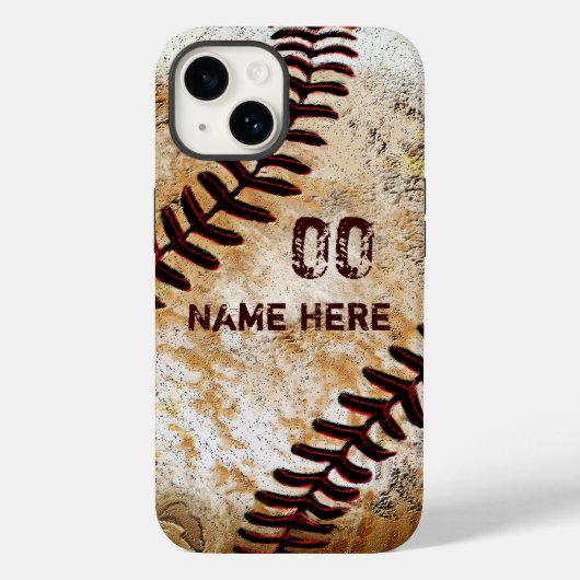 Étuis de téléphone personnalisés de baseball vinta (Verso)