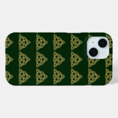 Étuis de téléphone verts Trinity Knot (Verso (horizontal))