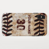 Étuis iPhone de baseball personnalisés du plus réc (Dos (Horizontal))