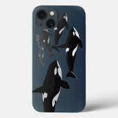 Étuis iPhone Orque Baleine Cas Épaulard Art (Verso)