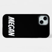 Étuis iPhone personnalisés avec nom minimal (Verso Horizontal)