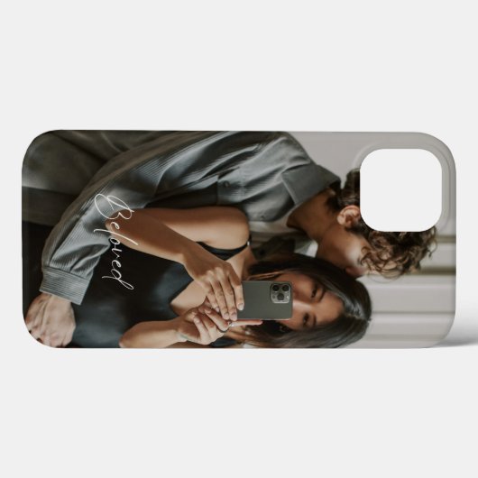 Étuis iPhone pour couples romantiques avec écritur (Verso (horizontal))