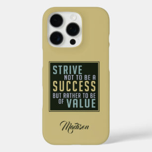 Étuis motivationnels de nom personnalisé Succès &