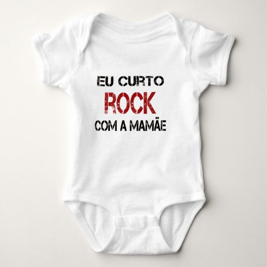 Eu Curto Rock com a mamãe Romper (Voorkant)