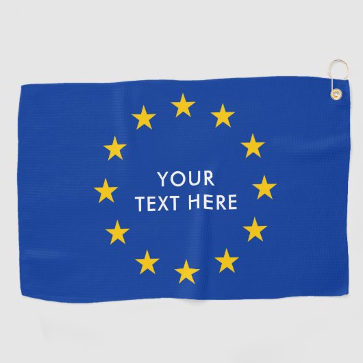 EU EU vlag gepersonaliseerd Golfhanddoek (Horizontaal)