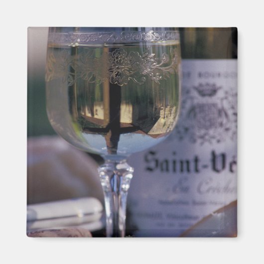 EU, Frankrijk, Chablis, lokale wijn Magneet (Voorkant)