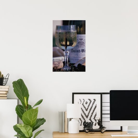 EU, Frankrijk, Chablis, lokale wijn Poster (Thuiskantoor)