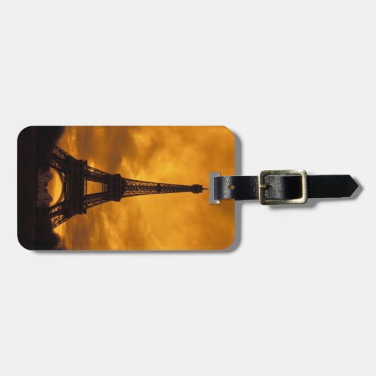 EU, Frankrijk, Parijs.  Eiffeltoren. Bagagelabel (Voorkant horizontaal)