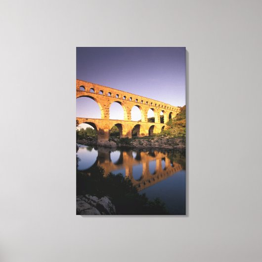 EU, Frankrijk, Provence, Gard, Pont du Gard. 4 Canvas Afdruk (Voorkant)