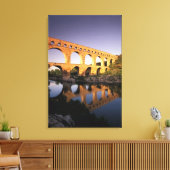 EU, Frankrijk, Provence, Gard, Pont du Gard. 4 Canvas Afdruk (Insitu (Woonkamer))