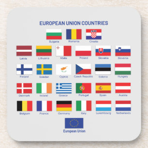 EU - landen met een zware schuldenlast Bier Onderzetter