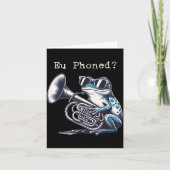 Eu Phoned Funny Euphonium Frog Music Band Pun Kaart (Voorkant)