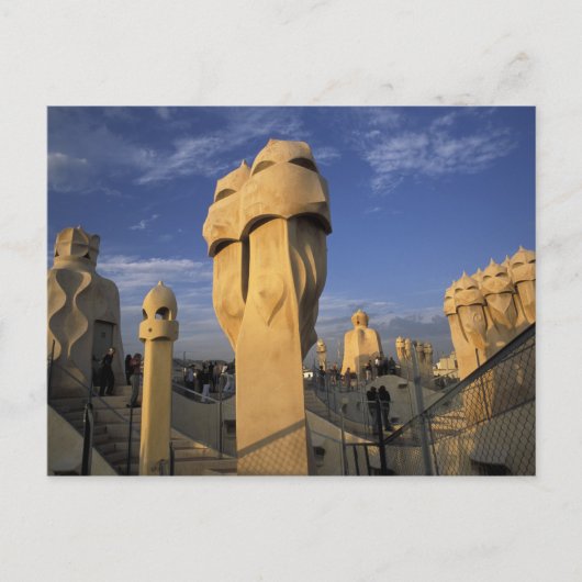 EU, Spanje, Catalonië, Barcelona. Antonio Gaudi's Briefkaart (Voorkant)