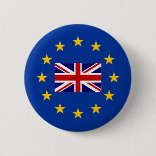 EU Verenigd Koninkrijk: stem brexit Ronde Button 5,7 Cm