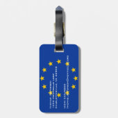 EU-vlag Bagagelabel (Achterkant verticaal)