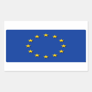 EU-vlag / EU-vlag Rechthoekige Sticker