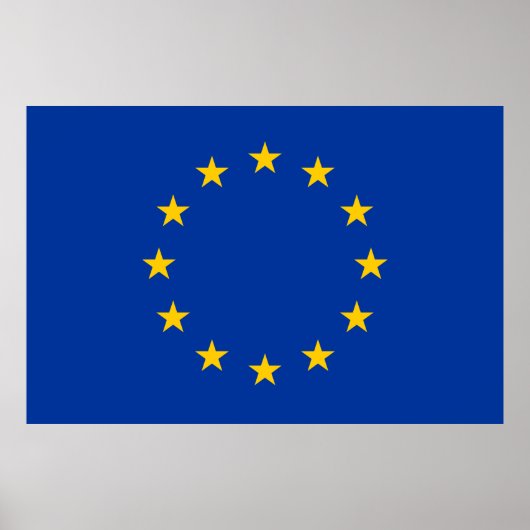 EU-vlag (Europa) Poster (Voorkant)