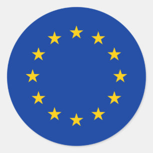 EU-vlag (Europa) Ronde Sticker