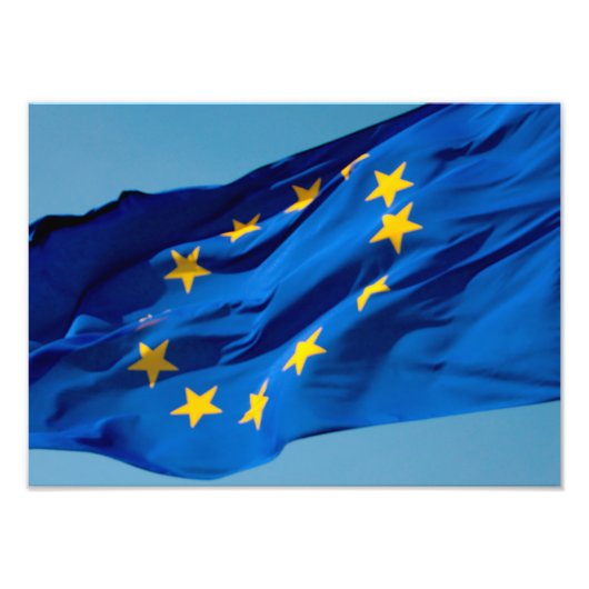 EU-vlag Foto Afdruk (Voorkant)