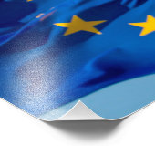 EU-vlag Foto Afdruk (Hoek)