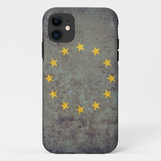 EU-vlag - Grunge Case-Mate iPhone Case (Achterkant)