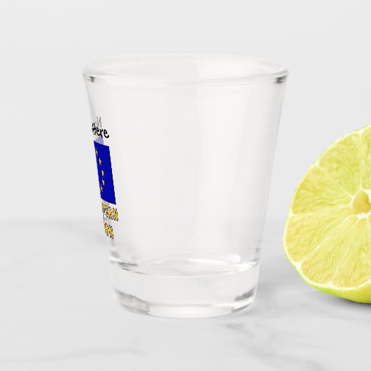 EU-vlag met Jouw naam Personal Shot Glas (Rechts)