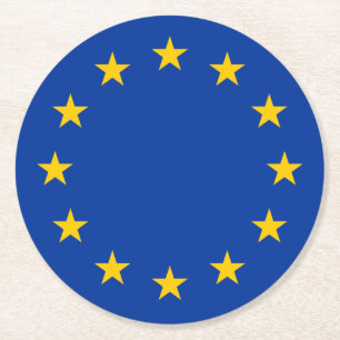 EU-vlag Ronde Kartonnen Onderzetter