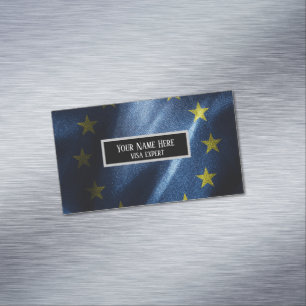 EU zijde vlag Magnetisch Visitekaartje