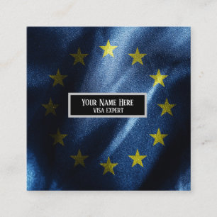 EU-zijde vlag Vierkante Visitekaartje