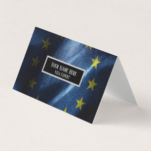 EU-zijde vlag Visitekaartjes