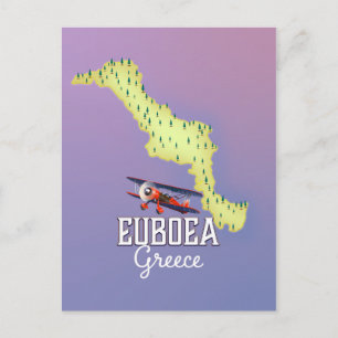 Euboea Griekenland Kaart reisposter