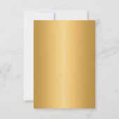 EUCAALYPTUSKrans ZWART GOUD ANTWOORD RSVP KAART (Achterkant)