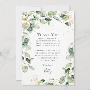 Eucalyptus 100ste verjaardag bedankkaart