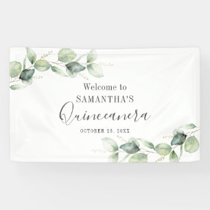 Eucalyptus 15th Birthday Greenery Quinceanera Spandoek