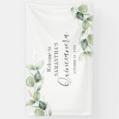 Eucalyptus 15th Birthday Greenery Quinceanera Spandoek (Verticaal)