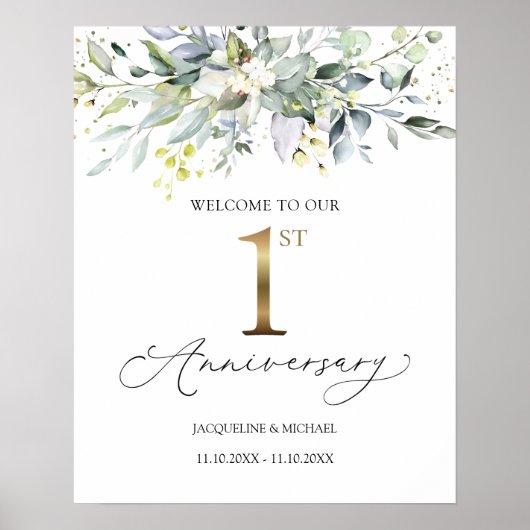 Eucalyptus 1er anniversaire Mariage Affiche de bie (Devant)