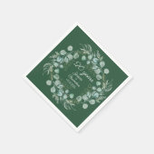 Eucalyptus 20e Emerald bruiloft Jubileum Servet (Hoek)