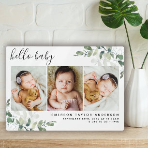 Eucalyptus 3 Foto Baby geboorte Stat Fotoplaat