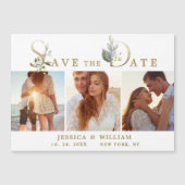 Eucalyptus 3 FOTO Save the Date Magnetic Card (Voorkant)