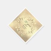 Eucalyptus 50e gouden bruiloft Jubileum Servet (Hoek)