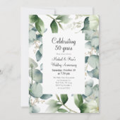 Eucalyptus 50ste bruiloft Jubileum Kaart (Voorkant)